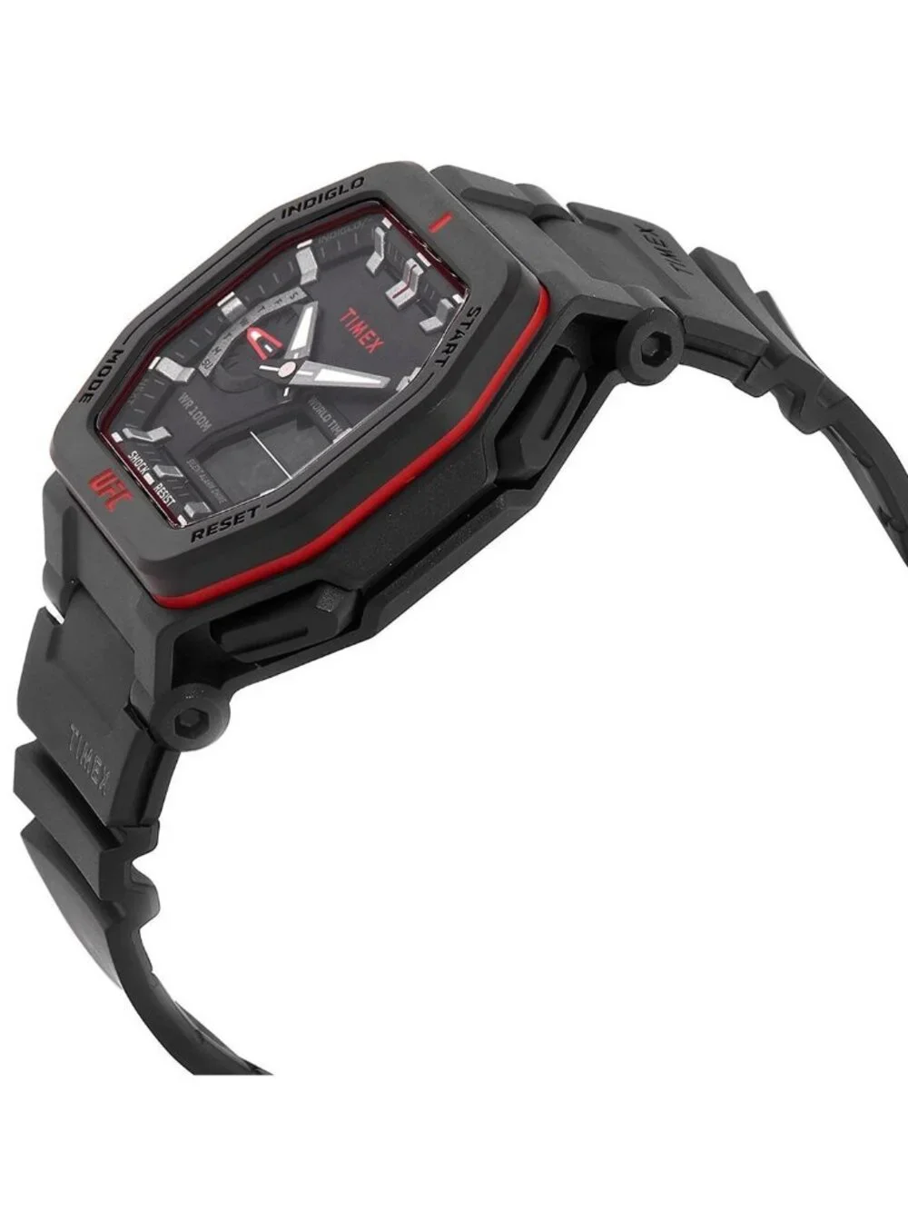 NWT Timex UFC Colossus Alarm World Time Quartz Analog-Digital Black Dial Men's W